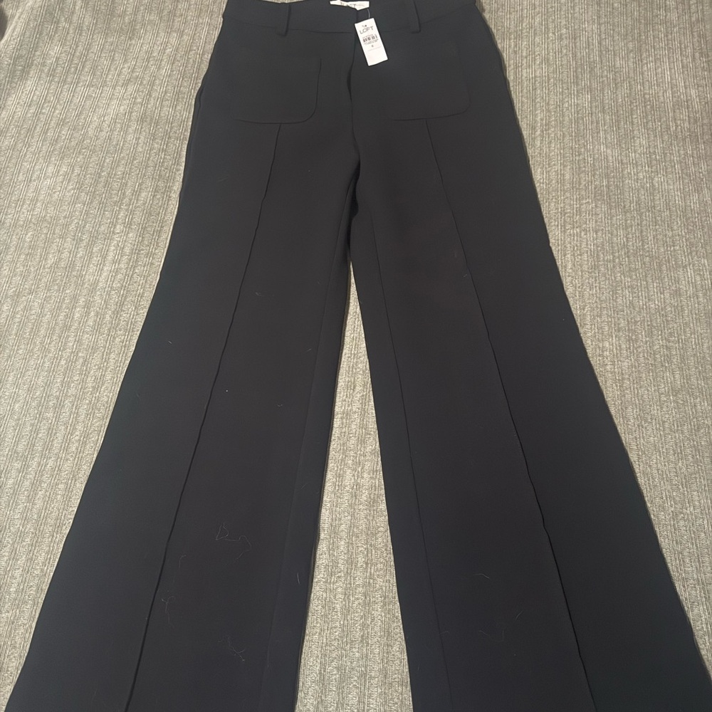 LOFT Black Wide-Leg Women's Pants